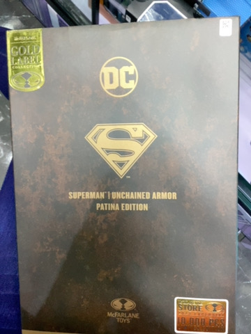 MCFARLANE DC GOLD LABEL SUPERMAN UNCHAINED ARMOR PATINA EDITION