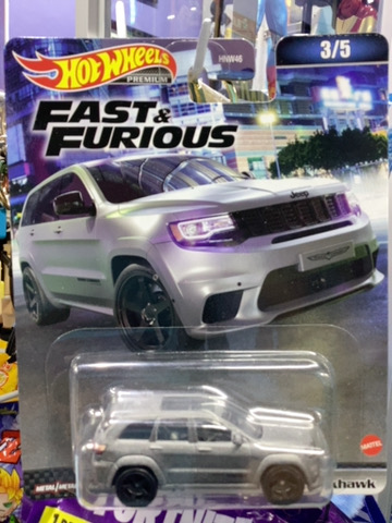 HOTWHEELS PREMIUM FAST AND FURIOUS JEEP GRAND CHEROKE TRACKHAWK