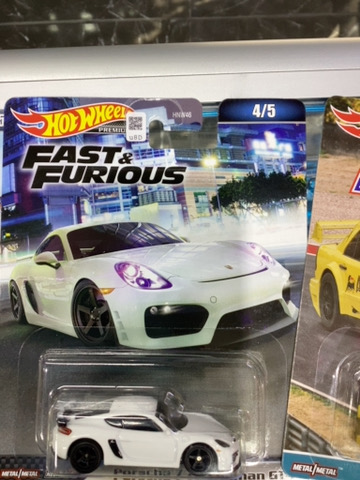 HOTWHEELS PREMIUM FAST AND FURIOUS PORSCHE 718 CAYMAN GT4