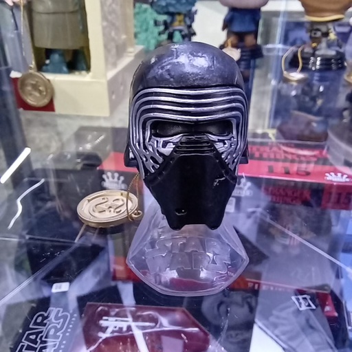 STAR WARS KILO REN METAL HELMET ON STAND HASBRO