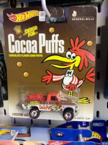 HOTWHEELS COCOA PUFFS TEXAS DRIVE EM