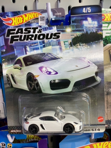 HOTWHEELS PREMIUM FAST AND FURIOUS PORSCHE 718 CAYMAN GT4