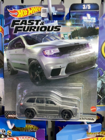 HOTWHEELS PREMIUM FAST AND FURIOUS JEEP GRAND CHEROKEE TRACKHAWK