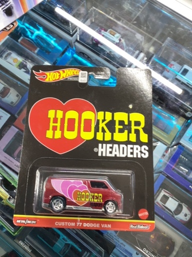 HOTWHEELS PREMIUM HOOKER HEADERS CUSTOM 77 DODGE VAN