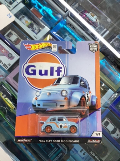 HOTWHEELS PREMIUM GULF 60S FIAT 500D MODIFICADO