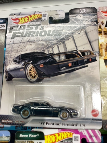 HOTWHEELS PREMIUM FAST AND FURIOUS 77 PONTIAC FIREBIRD